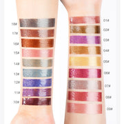 Pudaier Metallic Glitter Shine Full Color Lipstick Makeup Long-lasting Liquid Tint Lip Gloss Stick 18 Colors Moisturizing Batom