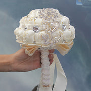 Artificial Wedding Bouquets Hand Made Flower Rhinestone Bridesmaid Crystal Bridal Wedding Bouquet
